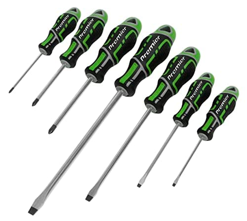 Image of Sealey AK4321HV 7PC Gripmax Screwdriver Set Hi-Vis Green
