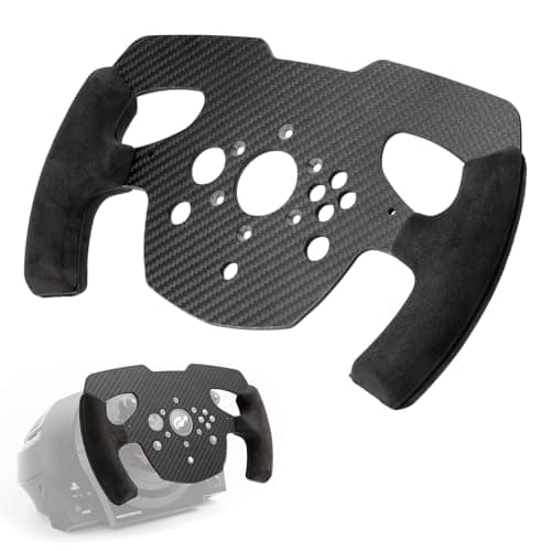 Image of sciuU 4mm Carbon Fiber Steering Wheel Rim Mod compatible with Thrustmaster T300 RS GT Edition - 300g Lightweight Formula Wheel Add-on for Sharp FFB Response - GT Style Open-Wheel Rim Replacement