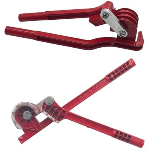 Image of Manual Tube Bender 3-in-1 for Copper Aluminum Brass Steel Pipes | Precise 0 to 180 Degree Bending Tool with Measurement Lines | Compact Metal HTool for HVAC DIY