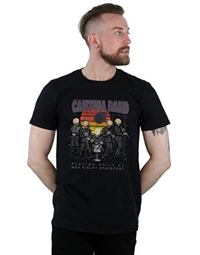 Image of Star Wars Men's Cantina Spaceport T-Shirt Black Medium