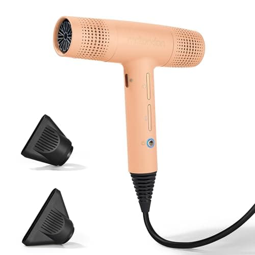 Image of mdlondon Blow Professional Hair Dryer (Blush), Lightweight Hairdryer (360g), 1600W Hairdryers for Women and Men with 3M Cable and 3 Heats/Speeds - Genuine mdlondon Hair Dryers & Accessories