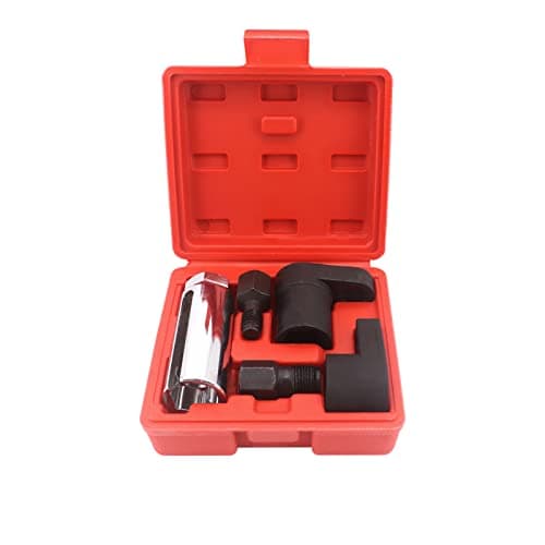 Image of Yuhtech 5 Pcs Oxygen Sensor Socket Set Wrench Remover Tool and Thread Chaser Set o2 Sensor Socket Automotive Repair Tool