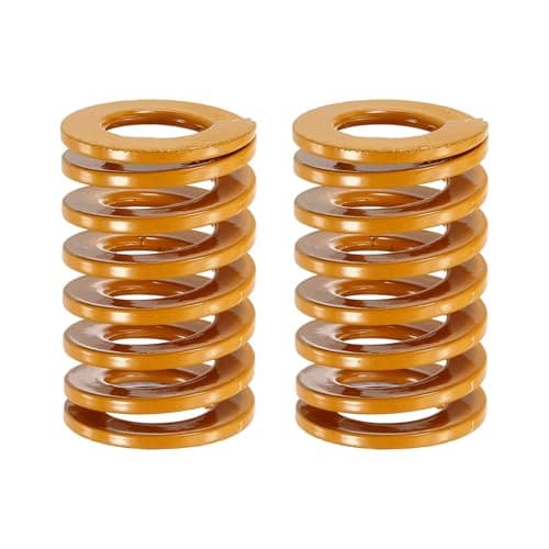 Image of sourcing map 2pcs 3D Printer Heating Bed Spring, 25mm OD 40mm Length Light Load Compression Mould Die Spring 3D Printer Compression Spring for 3D Printer Electric Part, Yellow