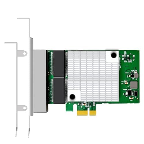 Image of GLOTRENDS ST7387 4-Port Gigabit PCIe Ethernet Network Card, 4 x RTL8111H Chip, 4 x RJ45 LAN Port, PCIe X1 Installation