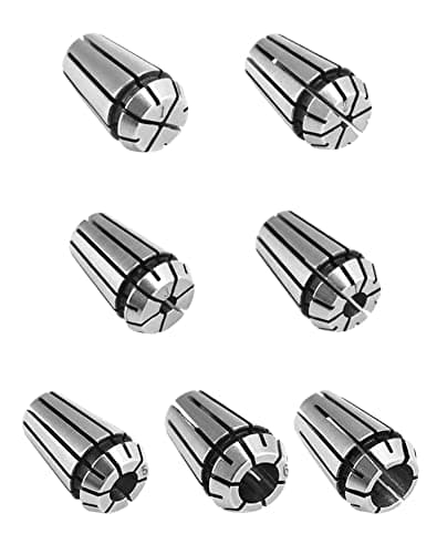 Image of QWORK® 7PCS ER11 Spring Collet Set 1-7mm for CNC Engraving Machine Milling Lathe Tools