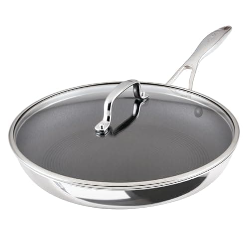 Image of Circulon Scratch Defense 32cm Stainless Steel Frying Pan Non Stick – Induction Hob Pan with Extreme Non Stick, Dishwasher & Oven Safe, Silver