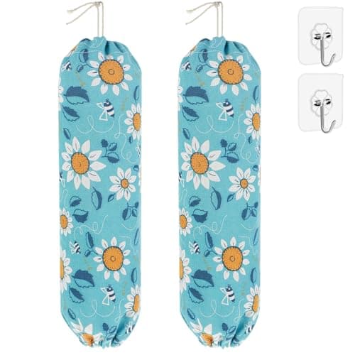 Image of ADLABLD Plastic Bag Holder, Washable Grocery Bag Holder for Plastic Bags, Reusable Grocery Bag Holder for Plastic Bags Groceries Store, Wall Mount Trash Bag Dispenser for Home Kitchen Cabinet
