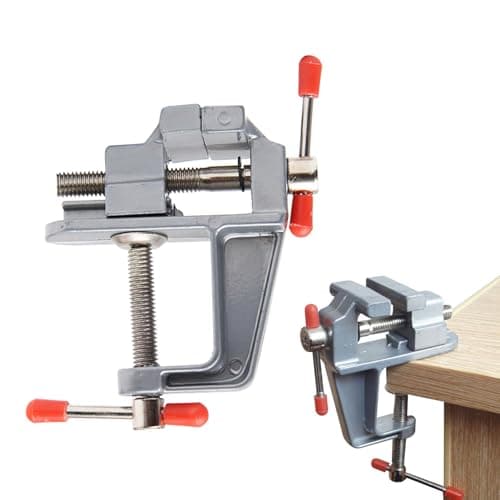 Image of Nuqin Mini Bench Vice Table Clamp Small Bench Vise for Workbench Small Vice Clamp for Polishing Jewelry Carving Clock Repair Model Making Electronic Product Repair Manual Carving