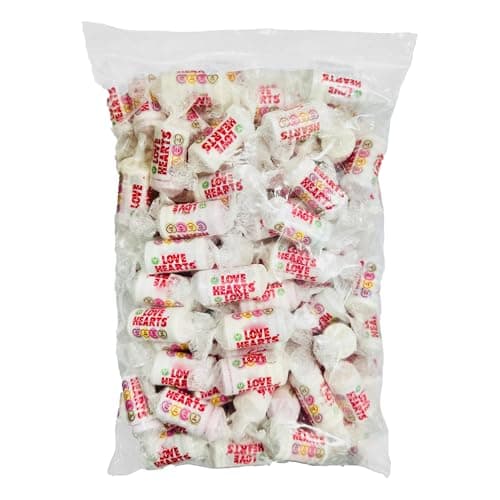 Image of Love Hearts Mini Rolls – Pack of 100 | Classic Fruity Sweets with Messages | Individually Wrapped | Perfect for Parties, Gifts & Sharing | Romantic Treats Retro Assorted Pick and mix Love Heart Sweets