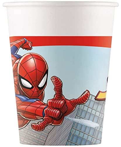 Image of Procos Folat 93864P FSC Spider-Man Paper Cups 200 ml - 8 Pieces, 93864