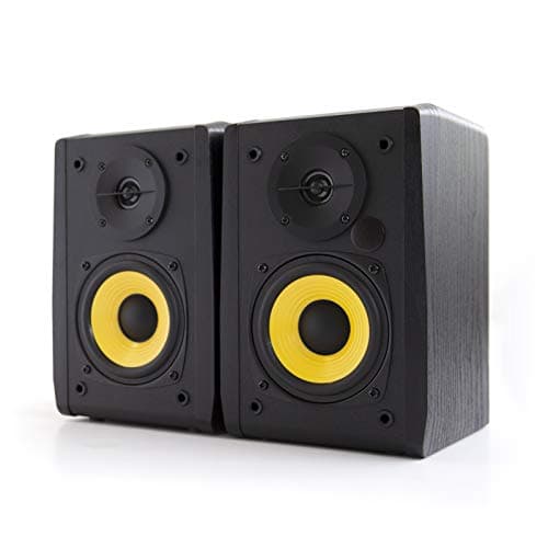 Image of Edifier R1010BT Active Bookshelf Speakers 2.0, Bluetooth v5.1, 24W RMS, 4″ Mid-Bass & 0.5″ Tweeters, Dual RCA & AUX Inputs, Tone & Volume Knobs, Pair (Black)