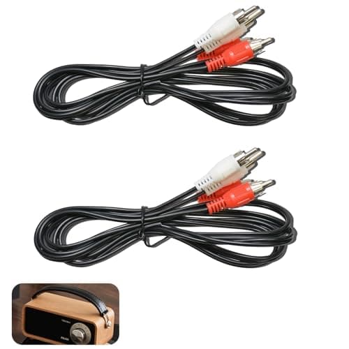 Image of XIYING 2 Pcs RCA Cables, Phono Cable, 2RCA to 2RCA Cable Male-to-Male 1.5m Length Audio Wire for Stereo Speaker Wire Adapter, Amp Subwoofer Home Cinema