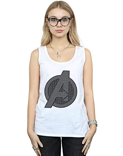 Image of Marvel Women's Avengers Endgame Iconic Logo Vest White XX-Large