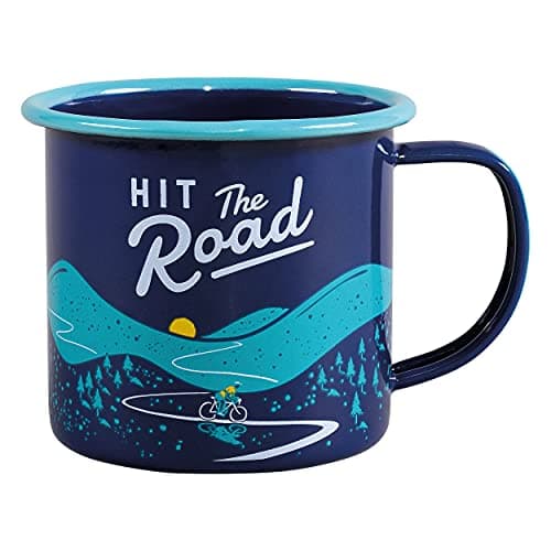 Image of Gentlemen's Hardware Enamel Mug/Camping Mug, 11-Ounce (Blue) Hit The Road, Navy