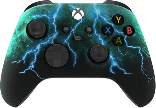 Image of Xbox One Soft Touch Design Custom Gaming Controller -Soft Shell For Comfort Grip X - Microsoft Xbox 1 (Blue Buttons)