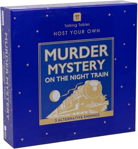Image of Reusable Murder Mystery on the Train Game Kit - Host Your Own Games Night For Adult - Halloween, Christmas -Orient Express 1930s Themed Dinner Party - 3 Alternative Endings - Fancy Dress Up Fun