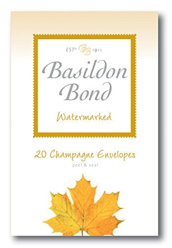 Image of Basildon Bond Luxury Peel and Seal Envelopes 20 Pack for Duke Writing Pad - Champagne, Size 95 x 143mm