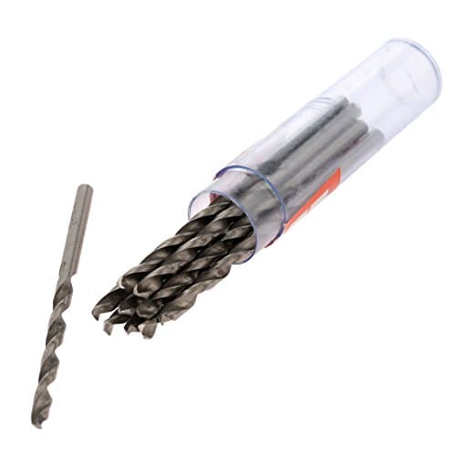 Image of Mtsooning 10 Pieces 3.2mm HSS Twist Drill Bits, Straight Shank Micro Drill Bits for Wood, Metal, Plastic, DIY & Professional Drilling