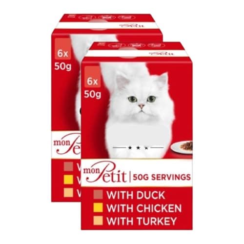 Image of Mon Petit Cat Food 6 x 50g x Pack of 2 - Poultry - All Our Delectable Recipes Are 100% Complete and Balanced for All Adult Cats