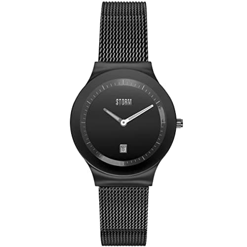 Image of STORM MINI SOTEC Slate Women's Watch with Edge-to-Edge Glass, Slim mesh Band and Date Function