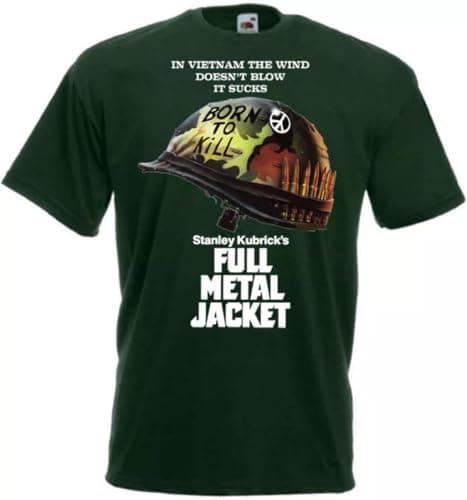 Image of UR ANMEI Full Metal Jacket Movie Poster T Shirt Green L