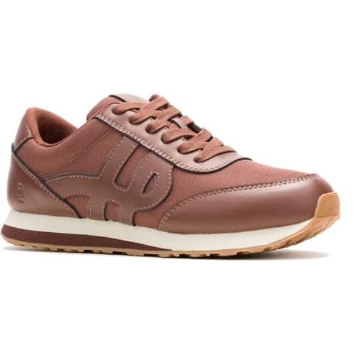 Image of Hush Puppies Seventy8 Leather Men's Cognac Trainers - UK 8