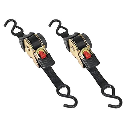 Image of 2x Sealey AUTO RETRACTABLE RATCHET TIE DOWN 25mm x 3mtr (Twin Pack)