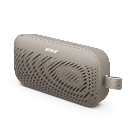 Image of Bose SoundLink Flex Portable Bluetooth Speaker (2nd Gen), Small Portable Wireless Outdoor Speaker with Hi-Fi Audio, Up to 12 Hours Battery Life, Waterproof and Dustproof, Sandstone