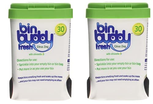 Image of 2 x BIN BUDDY CITRUS ZING WITH CITRONELLA WHEELIE BIN FRESHENER 450g