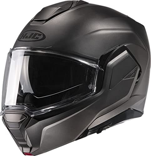 Image of HJC, Modular Motorcycle Helmet i100 Plain Semi Matt Titanium, XL