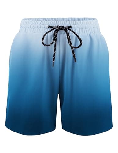 Image of Arshiner Swim Shorts for Boys with Soft Built-in Lining Swimwear Lightweight Quick-Drying Design for Swimming, Beach Days and Summer Holidays Ages 13-14 Dark Blue