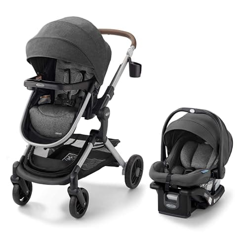 Image of Graco Modes Nest Travel System, Includes Baby Stroller with Height Adjustable Reversible Seat, Pram Mode, Lightweight Aluminum Frame and SnugRide 35 Lite Elite Infant Car Seat, Sullivan