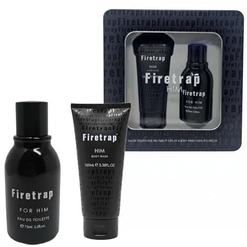 Image of Firetrap For Him Gift Set, Eau De Toilette 75ml and Body Wash 100ml, Men's Fragrance Collection, Black