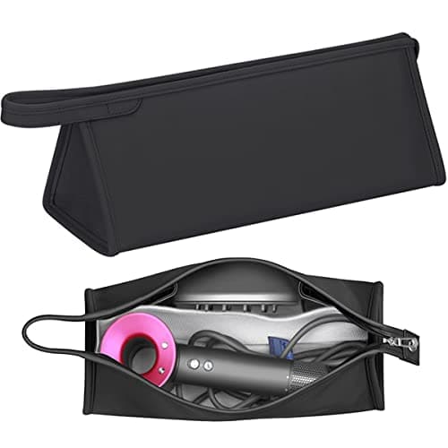 Image of PU Leather Portable Travel Case Storage Bag for Dyson Airwrap Styler Protective Carrying Case for Dyson Supersonic Hair Dryer Waterproof Travel Carrying Bag Organizer for Dyson Accessories (Black)