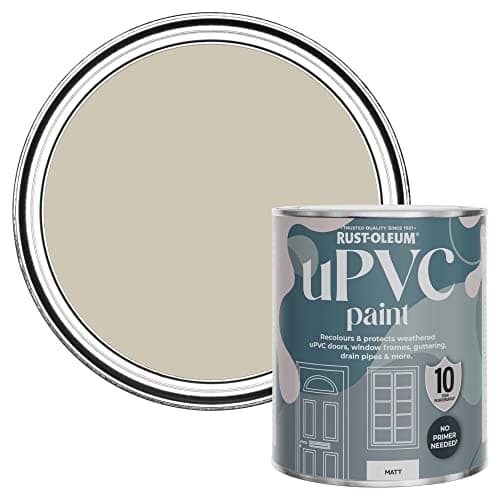 Image of Rust-Oleum Grey uPVC Door and Window Paint in Matt Finish - Half Light 750ml