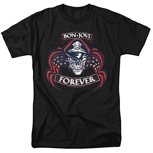 Image of Bon Jovi Forever Skull Unisex T Shirt, Black, Medium