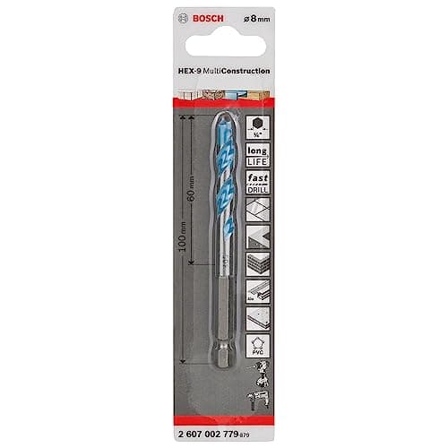 Image of Bosch 2607002779 Multi-Purpose Drill Bits Hex-9 Multi Construction 8X50X100Mm