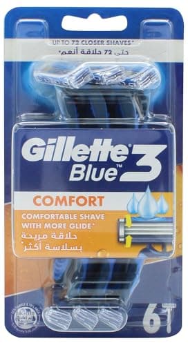 Image of Gillette Blue III Disposable Razors, 6 Count