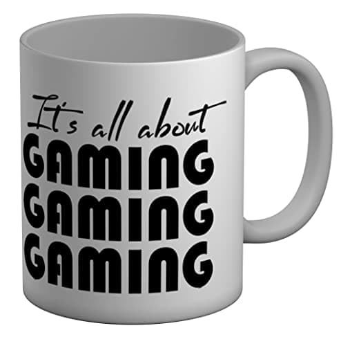 Image of Shopagift It's All About Gaming White 11oz Large Mug Cup