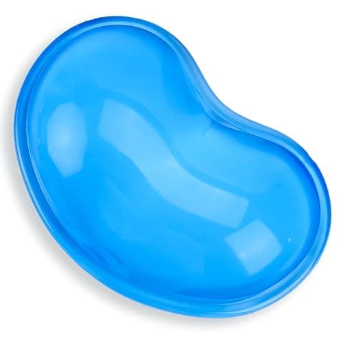 Image of Gel Wrist Rest Ergonomic Mouse Pad Translucence Blue Silicone Gel Cushion for Mouse Fatigue Relief Hand Pillow Soft Wrist Support Pad for Laptop Office Work Computer Gaming