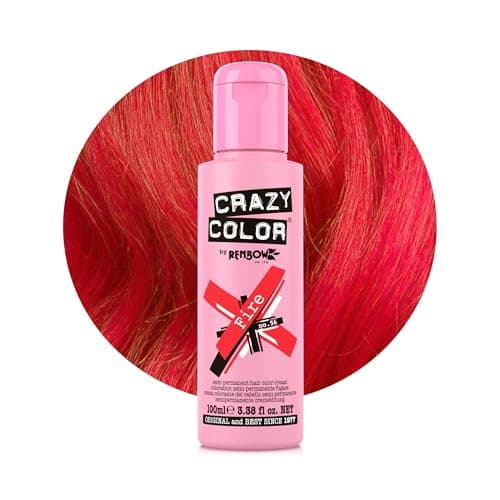 Image of Crazy Color Vibrant Fire Semi-Permanent Hair Dye. Highly Pigmented Pillarbox Red Conditioning & Oil Nourishing Vegan Formula | No Bleach or Ammonia | 100ml