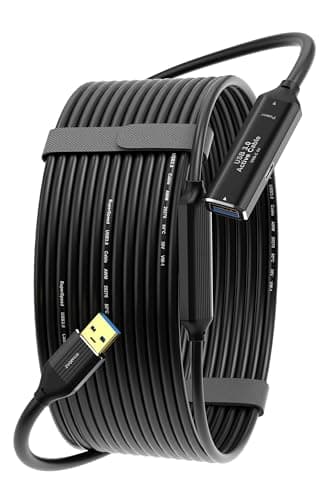 Image of ZVOIYKM USB 3.0 Active Extension Cable, 10M (30FT) with Built-in Chip - 5Gbps High Speed Data Transfer Male to Female Repeater Cord, in-Wall Compatible for VR Headset, Printer, Hard Drive, Xbox, PC