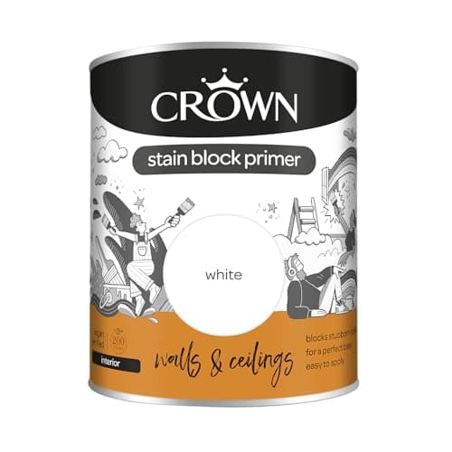 Image of Crown Multi Surface Primer & Undercoat, 750ml, White, Interior & Exterior