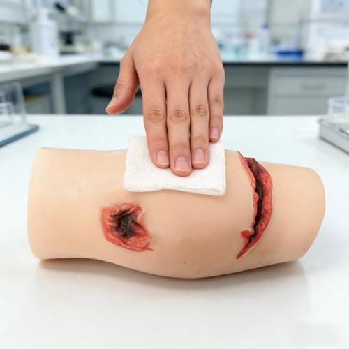 Image of VILA SMO Thigh Wound Trainer Model, Trauma Packing Simulator, with 2 Simulated Wounds, Reusable Silicone Model, for Hemorrhage Control, Medical School and Paramedic First Aid Training