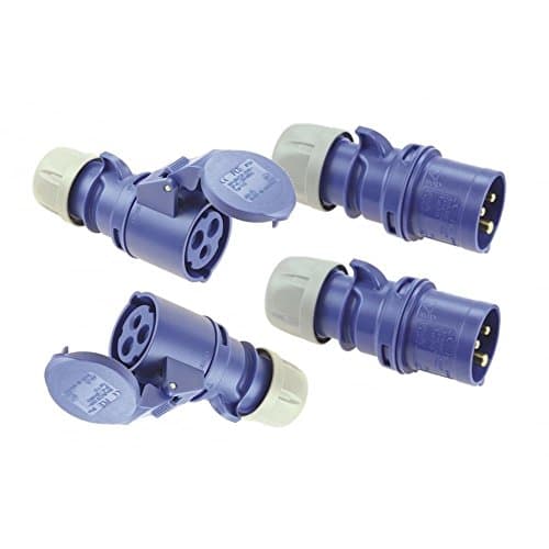 Image of pce 16 Amp 240v Site Trailing Plug & Socket 230v 16a 3 Pin 240 Volt 2 Sets 3001752 1X655/678