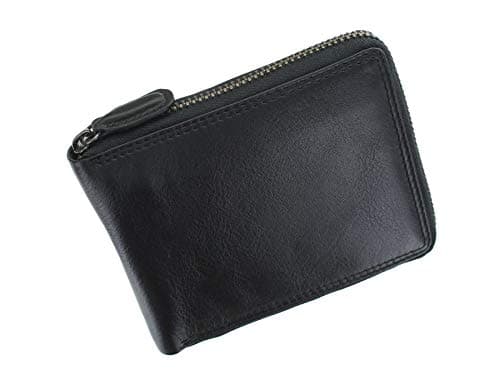 Image of VISCONTI Heritage Camden Zip Around Leather Wallet RFID and Tap and Go HT14 Black