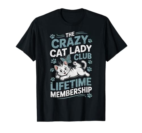 Image of Vintage The Crazy Cat Lady Club Distressed T-Shirt