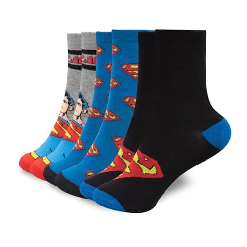 Image of Kids Boys Socks Pack Of 3 Officially Licensed Superman Socks - Socks Superman 3 Pack 2-4 Years