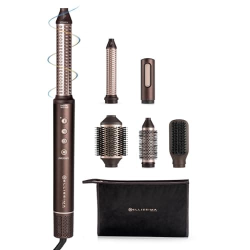Image of Bellissima Prodigy 6-in-1 Auto-Curling Air Styler & Hair Dryer, Auto-Wrap, Ceramic Tech, 6 attachments for Styling, Straightening & Blow Drying for All Hair Types, Digital Heat Control, Beauty Bag