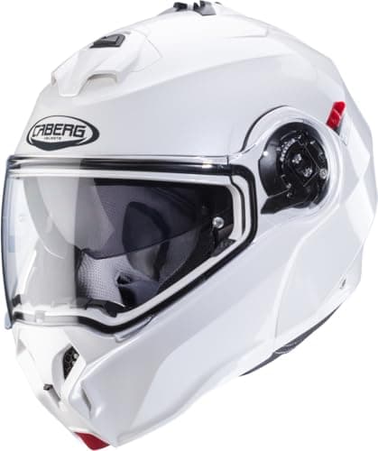 Image of Caberg Duke Evo Plain Modular Motorcycle Helmet Metal White (S)